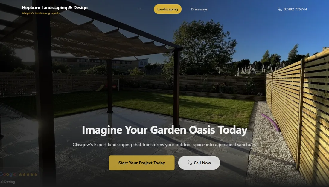 Hepburn Landscaping and Design homepage preview
